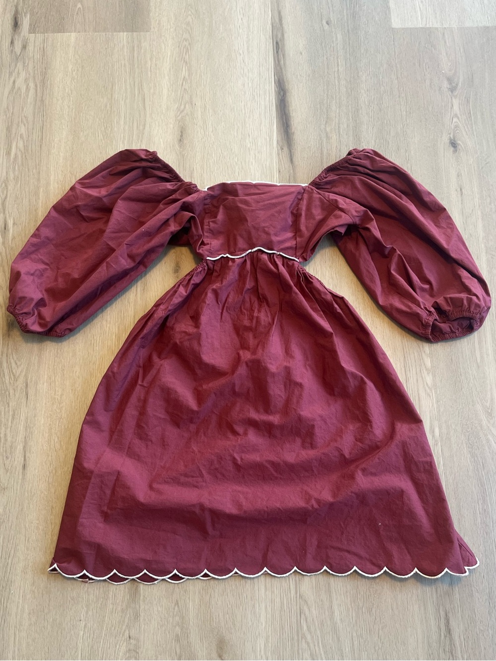 Anthropologie Forever That Girl Scalloped Mini Dress - Picture 6 of 9